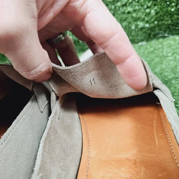 Elegant Men's Beige Suede Slip-On Loafers - Picture 9 of 9